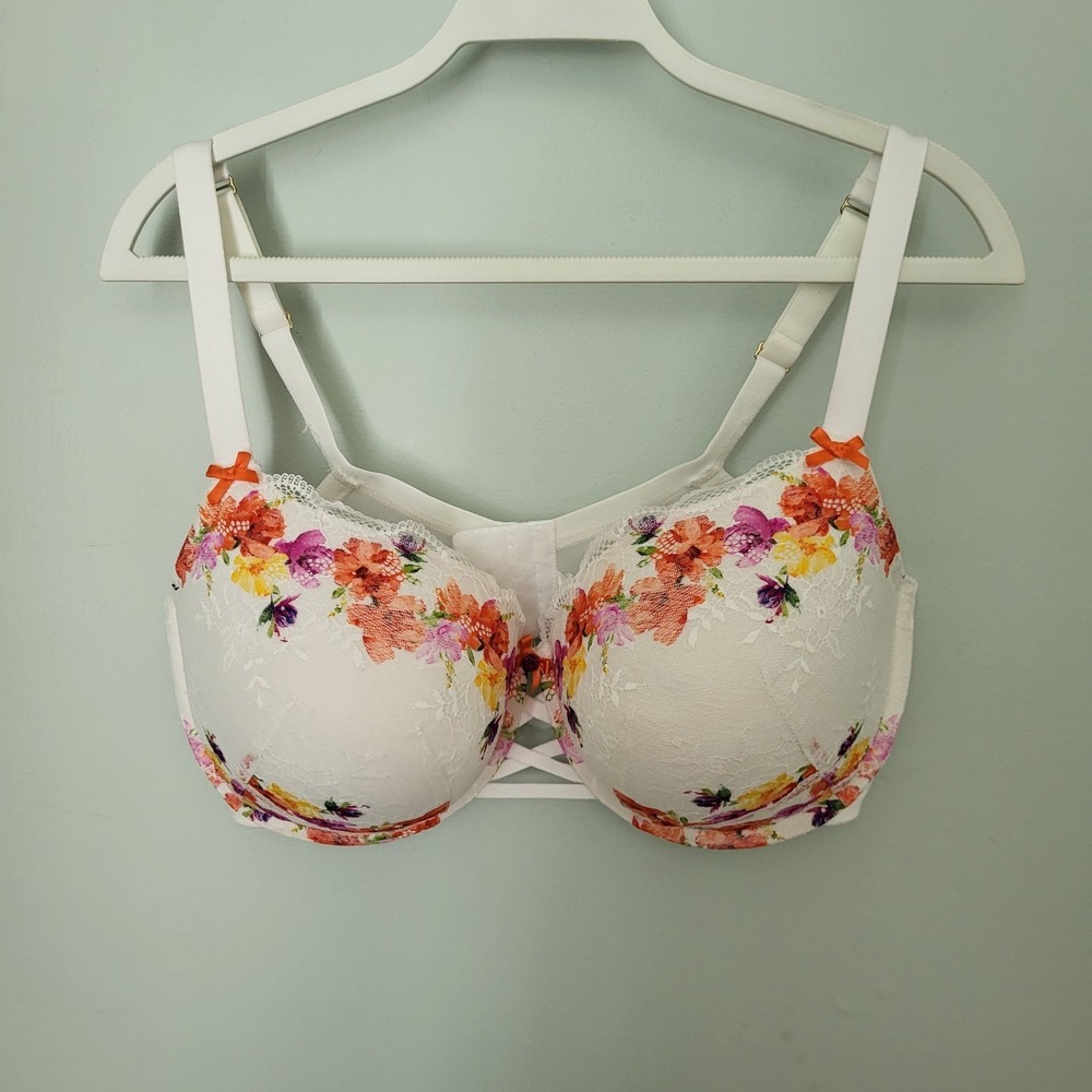 Cacique 40G Digital Print Lace Boost Balconette‎ Bra Underwired Padded